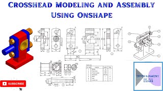 Crosshead modeling and assembly on onshape [upl. by Notsgnal]