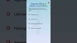 TOP 50 MCQ Magnetic Effects of Electric Current Part 39 [upl. by Kingston371]