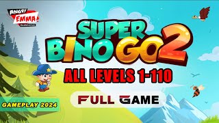 Super Bino Go 2  FULL GAME ALL Levels 1110 Gameplay 2024 [upl. by Eelek682]