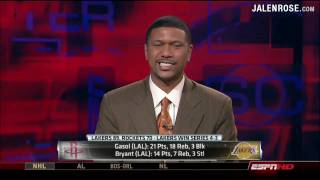 Lakers vs Rockets Game 7 51709  2009 NBA Playoffs  Jalen Rose on ESPN [upl. by Atel883]