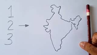 123 number turns into India Map Drawing [upl. by Nahem]