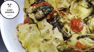 Pesto Ravioli with Tomatoes [upl. by Downey892]