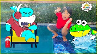 Ryan learns Swimming Rules at the Pool with Gus [upl. by Voe736]