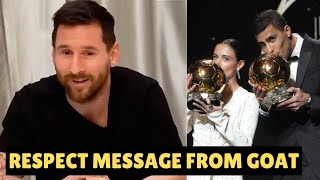 MESSI reaction on Ballon dOr 2024 winner in Paris  🏆 Fans Chant His Name Outside the Venue [upl. by Marteena]