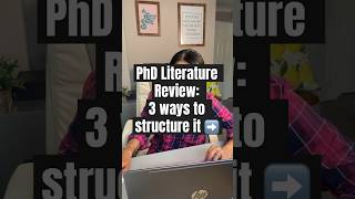 How to structure your PhD literature review  chronological thematic methodological phd [upl. by Aihcila]