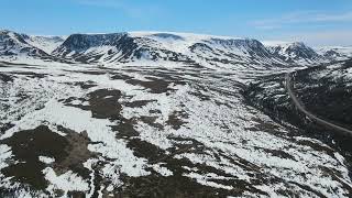 Dramatic 4K Tablelands Newfoundland drone view [upl. by Ynnaj]