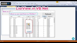 VBNet  ListView Step By Step [upl. by Aniham]