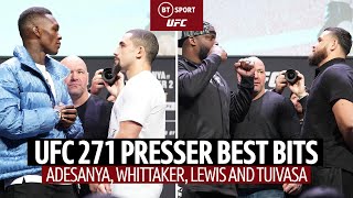 quotPressure Makes Diamondsquot UFC 271 Press Conference Best Bits With Adesanya Whittaker Lewis [upl. by Kyle398]