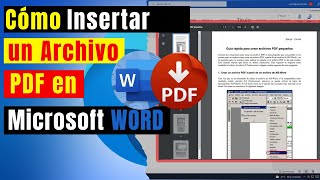 Como insertar un archivo PDF en word [upl. by Annadal]