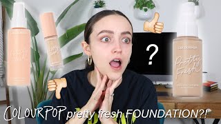 NEW COLOURPOP PRETTY FRESH FOUNDATION  Wear TestReview [upl. by Eceinehs]