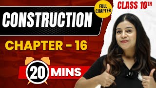 CONSTRUCTION in 20 Mins  Complete Chapter Mind  Map  Class 10 ICSE MATHS [upl. by Olivero618]