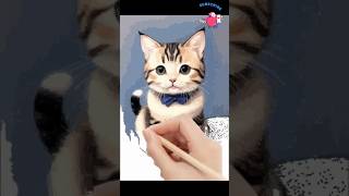 Draw 🎨 colouring cute Cat [upl. by Ydoc]