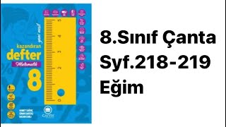 8SINIF ÇANTA DEFTER S218219 EĞİM [upl. by Ora]