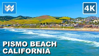 4K Pismo Beach Pier California USA 2024 Walking Tour Vlog amp Travel Guide  Treadmill Workout [upl. by Arley]