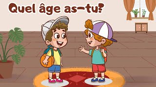 Quel âge astu chanson en français chanson lâge sing how old are you in french [upl. by Atnwahs976]