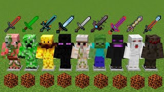 Which armor will survive longer in magma block in minecraft experiment [upl. by Attenor]