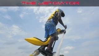 Jetovator Preview Ride  Flying waterpowered bike [upl. by Rodina]