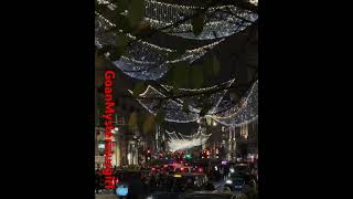 Regent street✨Christmas lights are officially onlondon christmas decor for you [upl. by Nal]