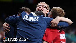 LeBRONZE Felix Lebrun leads France to mens team table tennis bronze  Paris Olympics  NBC Sports [upl. by Ycats487]