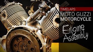 Moto Guzzi Motorcycle Engine Assembly  selfmade in time lapse [upl. by Kathlin]