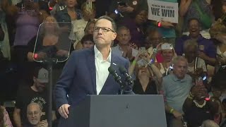 Gov Josh Shapiro introduces Kamala Harris Tim Walz at Philadelphia rally [upl. by Shiri]