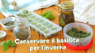 🌱COME CONSERVARE IL BASILICO FRESCO PER LINVERNO 🌱 how to store basil for the winter [upl. by Najram]