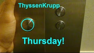 Modernized Dover to ThyssenKrupp elevators at Hilton Houston Southwest Freeway [upl. by Llesig]