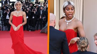 Kelly Rowland Appears To Scold Security Guard at Cannes Film Festival [upl. by Atinhoj]