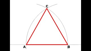 COSTRUZIONE E PROIEZIONE ORTOGONALE DI UN TRIANGOLO EQUILATERO PARALLELO AL PIANO ORIZZONTALE [upl. by Eedahs310]