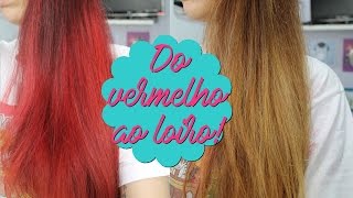 Do vermelho ao loiro SEM descolorir e ESTRAGAR  Out Color Leads Care [upl. by Mello]