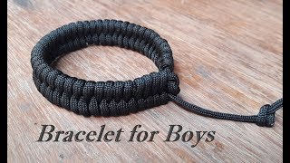 How to make bracelet for boys at homeDIY bracelet for menCreationampyou [upl. by Ahen]