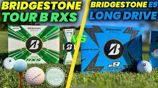 Bridgestone Tour B RXS Golf Balls vs Bridgestone e9 Long Drive Golf balls Review and Comparison [upl. by Reede151]