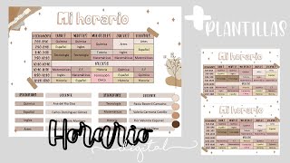 CREA tu propio HORARIO PLANTILLAS  Ale Digitaal [upl. by Friedlander236]