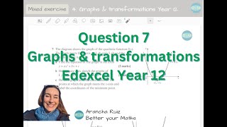 Mixed questions 4 Graphs and transformations Question 7 Year 12 Edexcel [upl. by Garnet19]