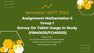 Assignment Math II Group 1 Tablet Usage In Study Survey [upl. by Iat]