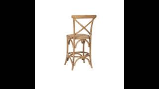 Linon Roxy Gray Wash Counter Stool  The Classy Home [upl. by Ehtylb]