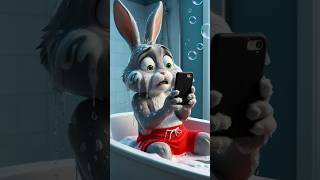 Rabbit singing in the shower cartoon funny animation [upl. by Medora109]