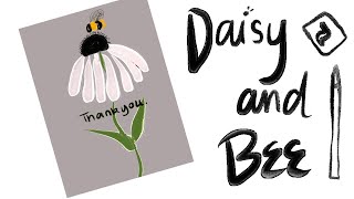 Learn to draw a Daisy ADORABLE Procreate Card Craft Digital Cardmaking Tutorial [upl. by Niletac]