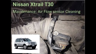 Nissan Xtrail T30 Air Flow sensor Cleaning [upl. by Torbart]