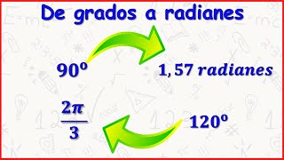 Cómo CONVERTIR DE GRADOS sexagesimales A RADIANES  Fácil y Rápido [upl. by Llohcin]