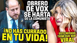 💥BESTIAL💥Este OBRERO de VOX REVIENTA a YOLANDA DÍAZ ¡¡POR DARLE LECCIONES DE TRABAJO [upl. by Iliak]