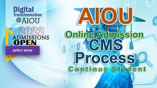 Continue Admission Procedure  Admission on CMS  Balochi Version  AIOU [upl. by Balch]