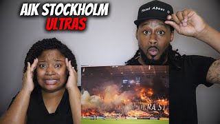 American Couple Reacts quotEuropean Football Fans  AIK Stockholm Ultrasquot [upl. by Eical528]