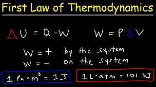 First Law of Thermodynamics Basic Introduction Physics Problems [upl. by Norak]