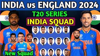 India Tour Of England T20 Series 2025  Team India Final T20 Squad vs Eng Ind vs Eng T20 Squad 2025 [upl. by Aitas512]