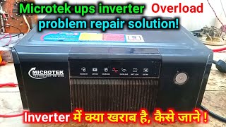 Microtek inverter overload problem repair at home  inverter overload fault repair [upl. by Odom]