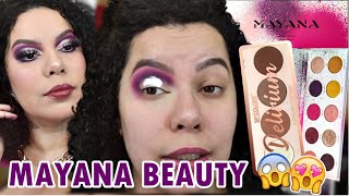 Testei a paleta da MAYANA BEAUTY  Pele com BARATINHOS [upl. by Lemyt]