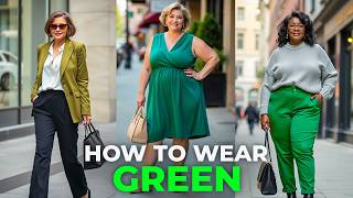 How to Wear GREEN Fashion Tips for Women Over 50 60 [upl. by Akinas375]