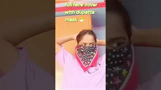 Full face cover with mask and dupatta 🧣 duppatafacecover facecover fullfacecover customizedmask [upl. by Gerlac]