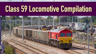 Class 59 Diesel Locomotive Featuring Aggregate Industries Class 590 591 and DB Cargo Class 592 [upl. by Chere]